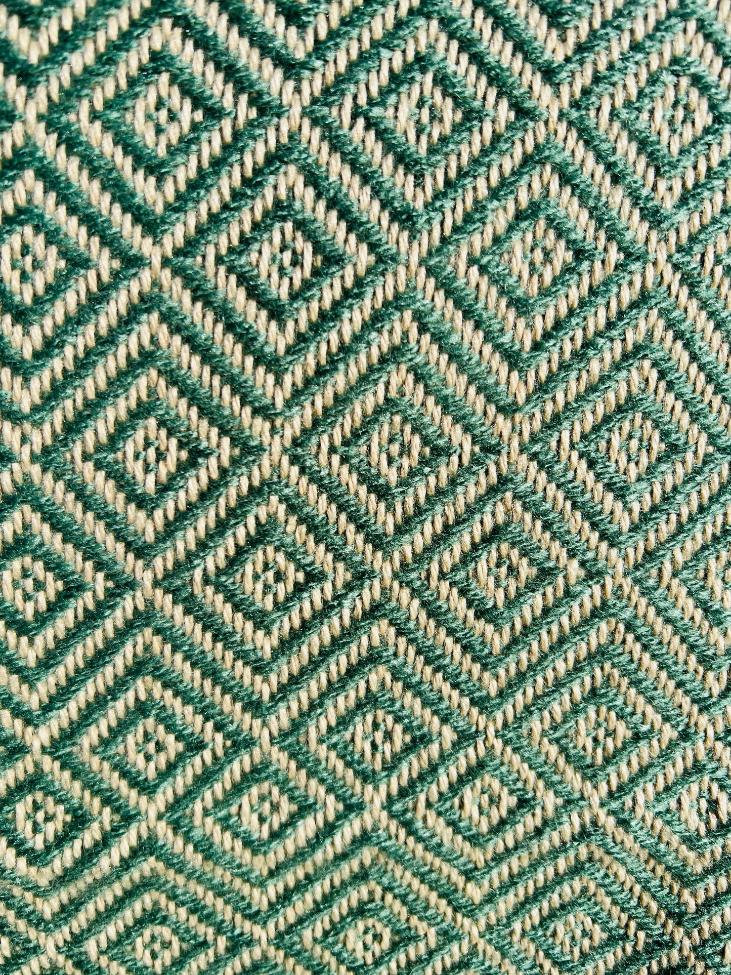 Alpaka Decke 100% Baby Alpaka Wolle Beige Grün