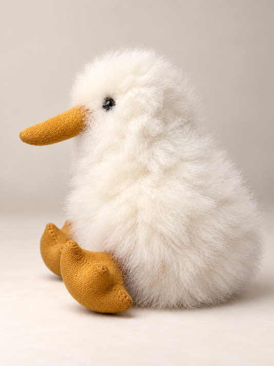 Kiwi Kuscheltier aus 100 % Baby Alpaka Wolle
