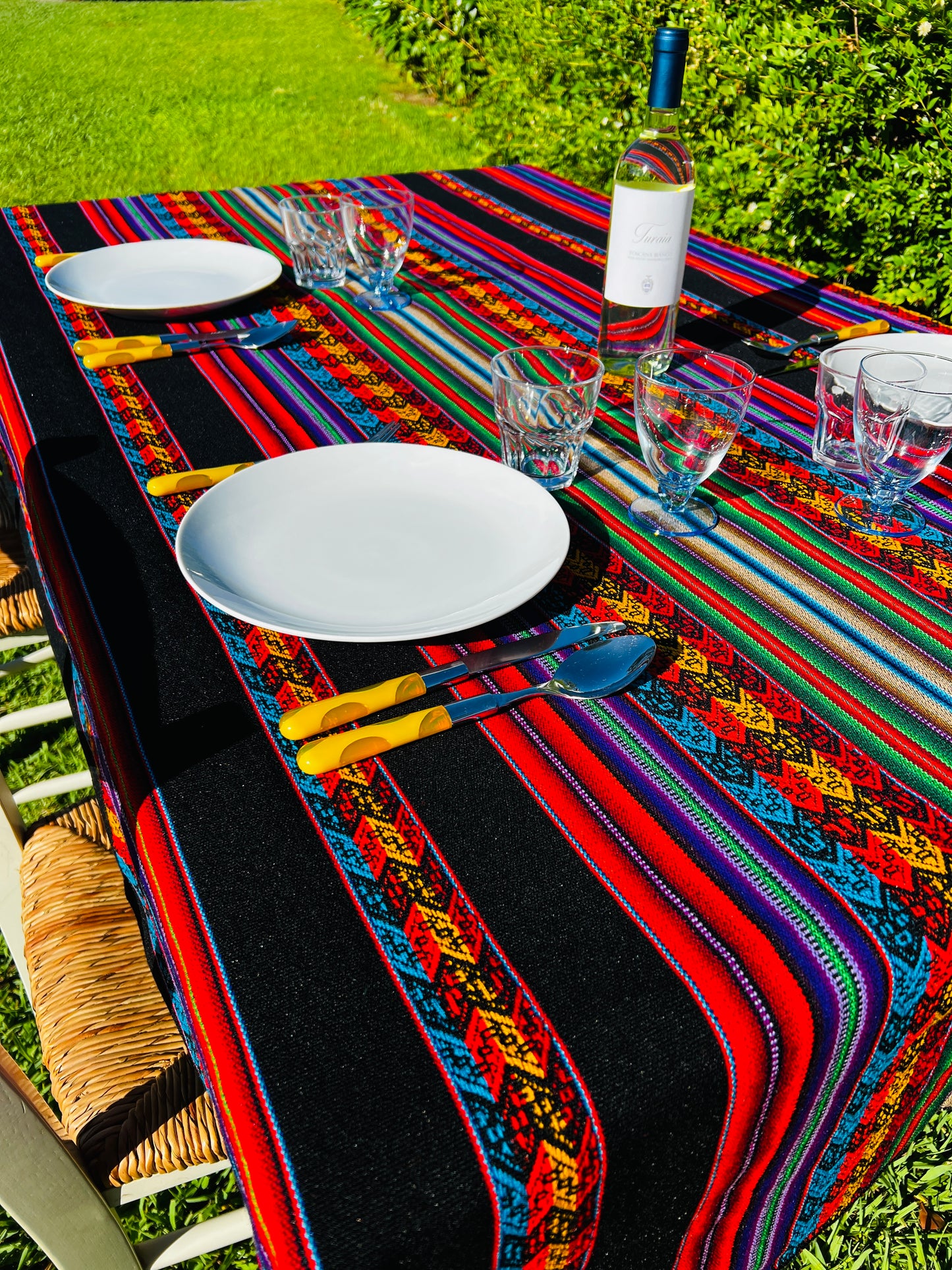 Tischdecke schwarz L