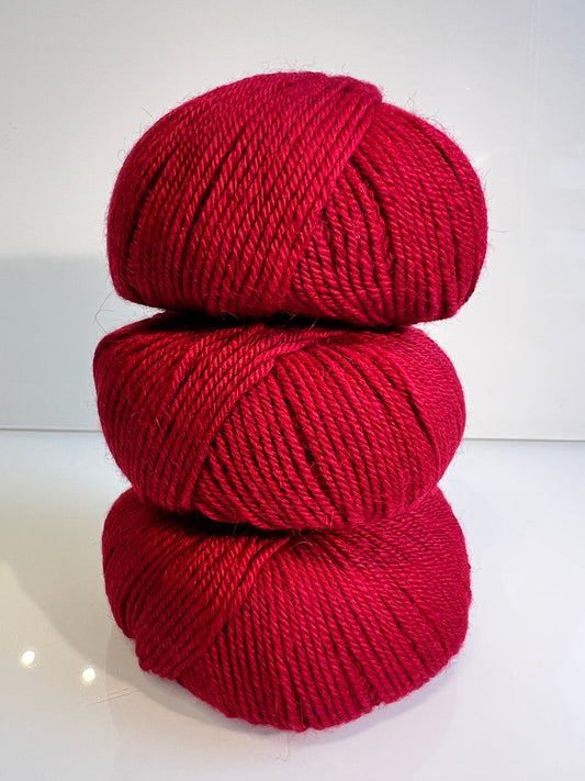 Wolle luxuriös Baby Alpaka Rot