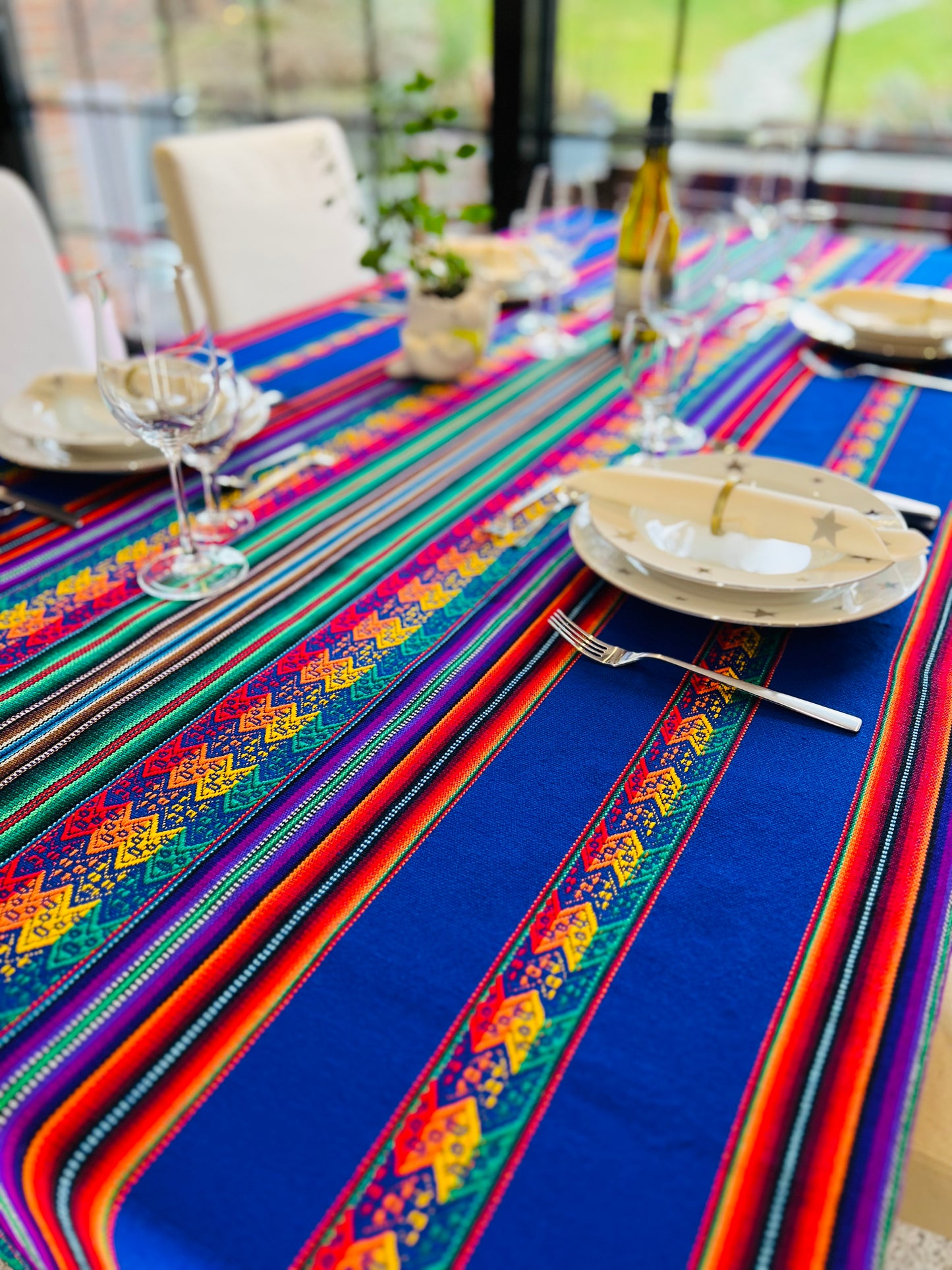 Tablecloth blue