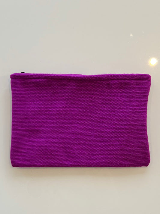 Clutch Bag alpaca wool fuchsia