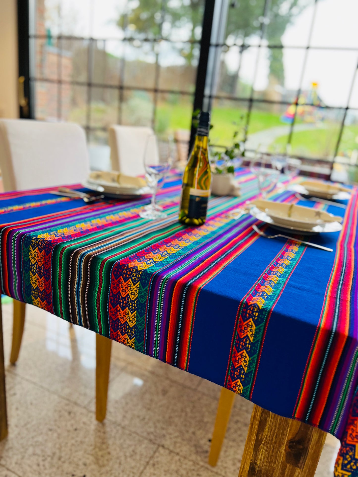 Tablecloth blue