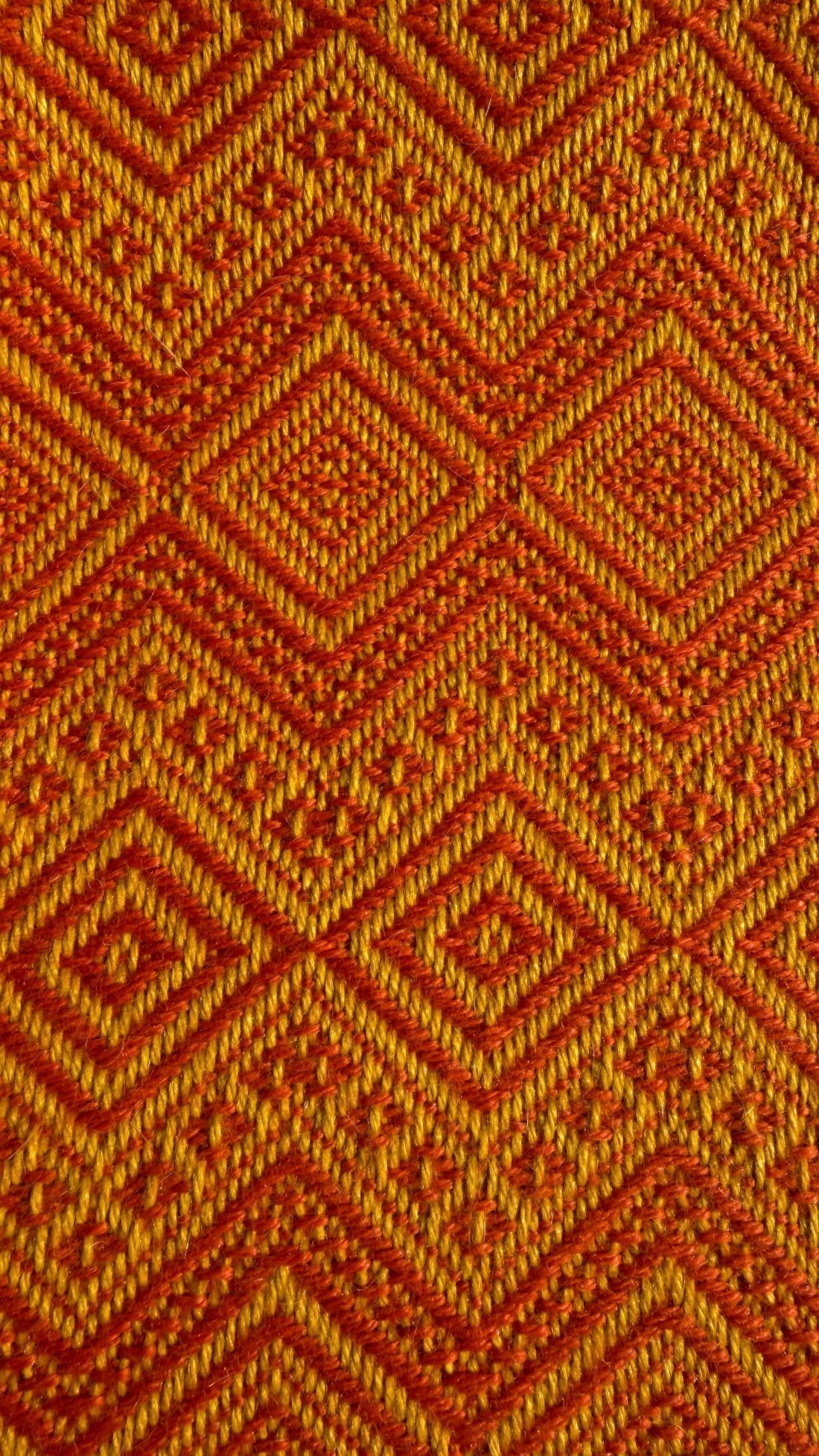Alpaka Decke aus 100% Baby Alpaka Wolle Orange Gelb