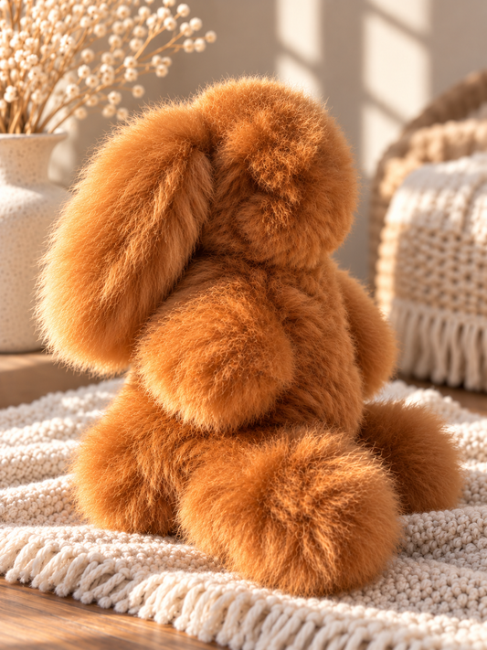 Hase lange Ohren 100% Baby Alpaka Schoko Braun