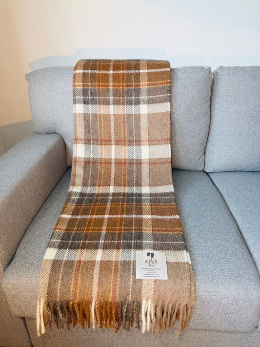 Decke Alpaka Special Edition Beige Braun