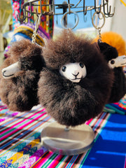 Schlüsselanhänger Blacky Baby Alpaka Wolle