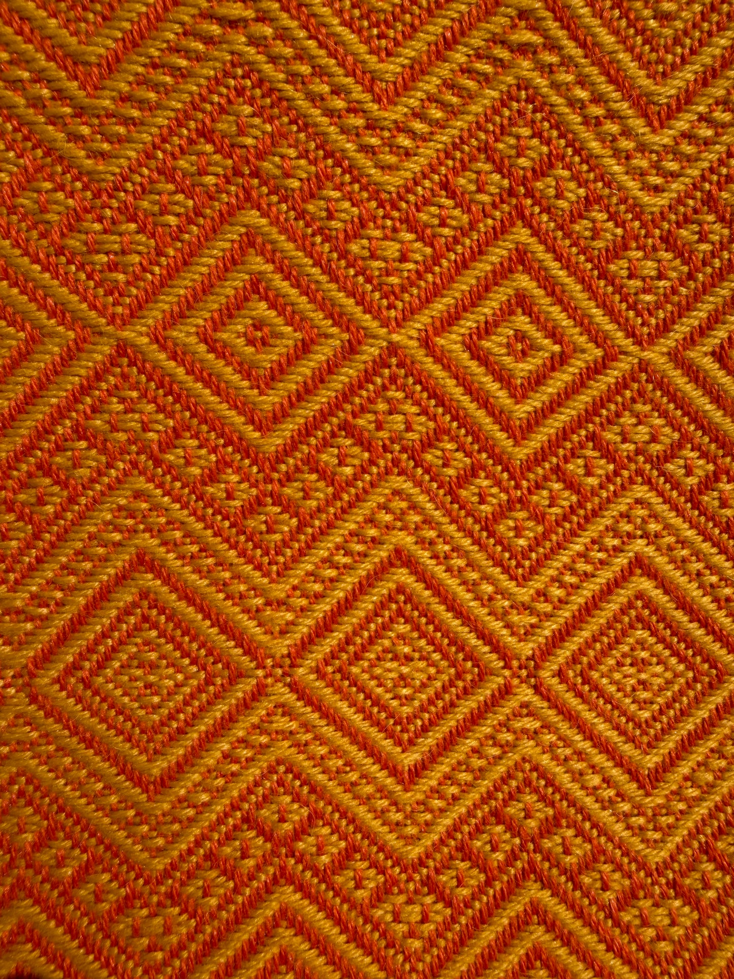 Alpaka Decke aus 100% Baby Alpaka Wolle in Gelb Orange