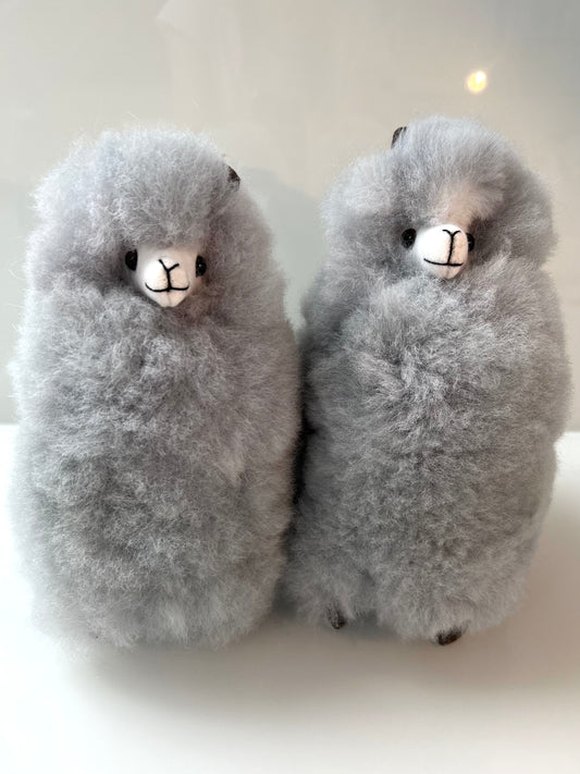 Alpaca cuddly toy grey