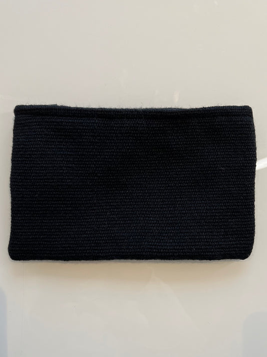 Clutch bag alpaca wool black