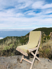 Alpaka Decke aus 50% Baby Alpaka - 50% Wolle Apfelgrün