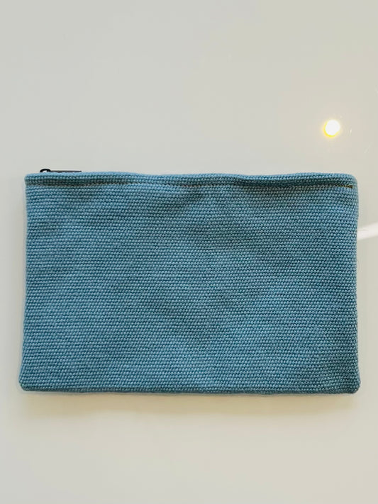 Clutch bag alpaca wool grey