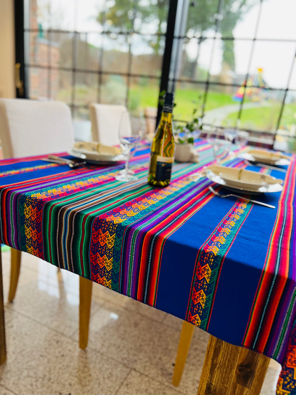Tablecloth blue